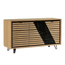 Buffet 3 portes 1 tiroirs chêne blanchi - STORIA