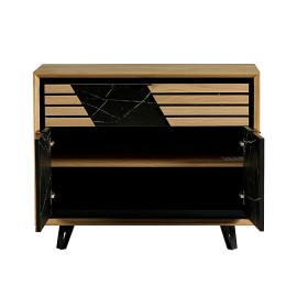 Buffet 2 portes 1 tiroir chêne blanchi - STORIA 2