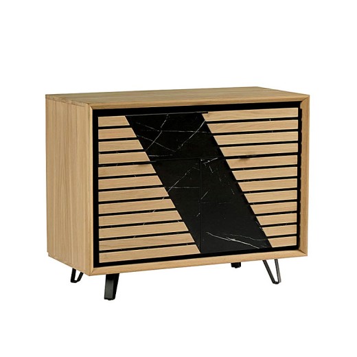 Buffet 2 portes 1 tiroir chêne blanchi - STORIA