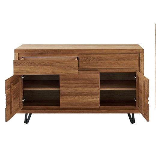 Buffet 3 portes 2 tiroirs - WAVES ouvert