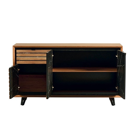 Buffet 2 portes 1 tiroir - RIVA ouvert