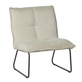 Fauteuil décoratif tissu - CALVIN BLANC
