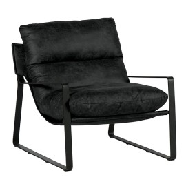 Fauteuil rétro tissu - TORSTEN ANTHRACITE