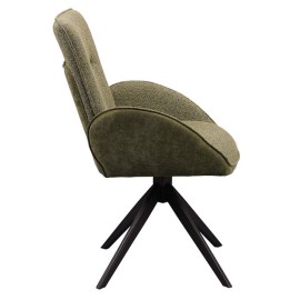 Chaise pivotante tissu - EDDY VERTE 2