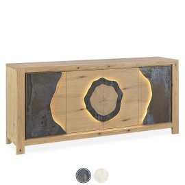 Buffet 4 portes - Minérale brun