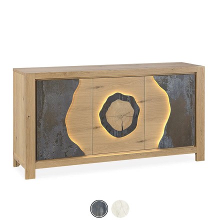 Buffet 3 portes - Minérale brun