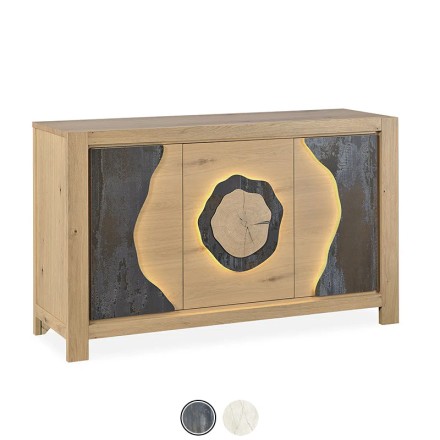 Mini Buffet 3 portes - Minérale brun