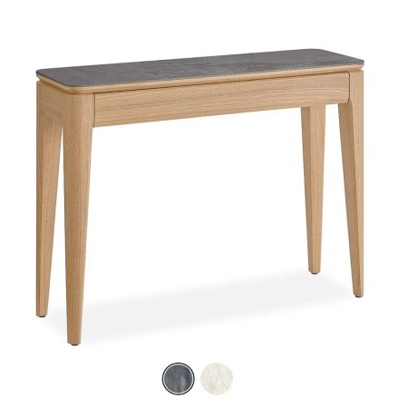 Console 1 tiroir - Minérale brun