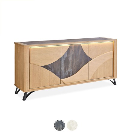 Buffet 3 portes - Riviera brun