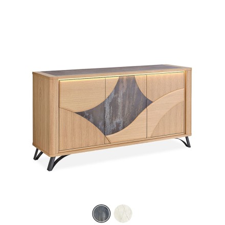 Mini buffet 3 portes - Riviera brun