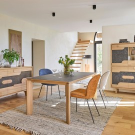 Table rectangle extensible céramique - Absolu