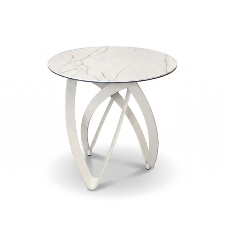 Bout de canapé - HOUSTON beige veiné