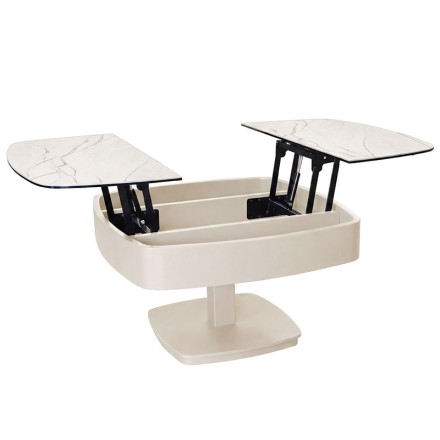 Table basse céramique beige - QUEBEC OUVERTE