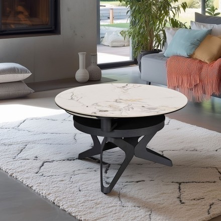 Table basse céramique blanche extensible - SYDNEY