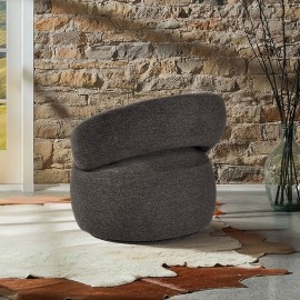 Fauteuil pivotant en tissu - Lucas anthracite 2