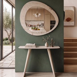 Miroir décoratif en céramique beige - Janeiro