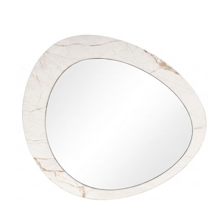 Miroir décoratif en céramique beige - Janeiro