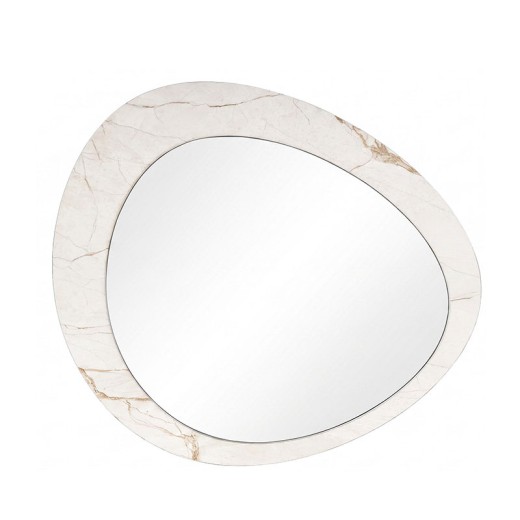 Miroir décoratif en céramique beige - Janeiro