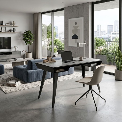 Bureau contemporain - Rafale silver