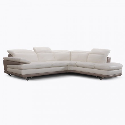 Canape D Angle Cuir Blanc Newton