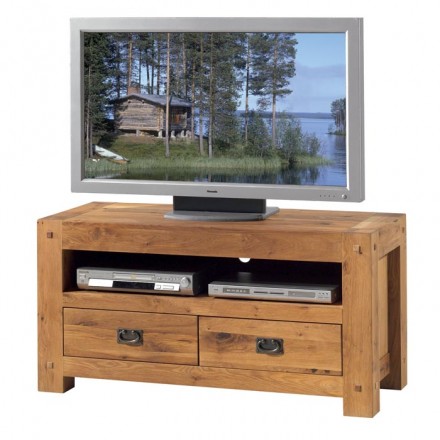 Meuble tv chêne massif huilé longueur 150cm - Meuble Passion