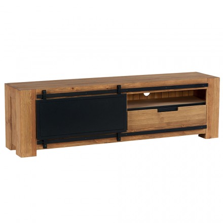 Meuble TV 180cm pin massif COOPERS