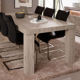 Table rectangle en mélaminé gris ETNA