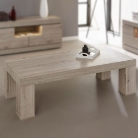 Table basse rectangulaire en mélaminé gris BELLUNO