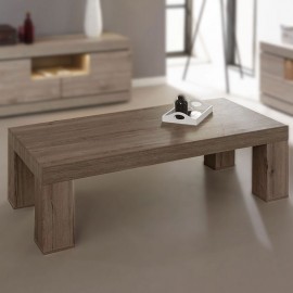 Table basse rectangulaire en mélaminé brun BELLUNO