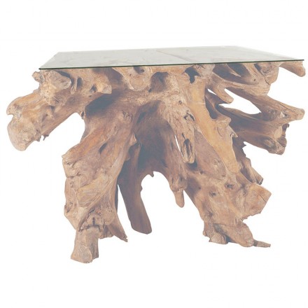 Plateau verre pour console décorative Roots