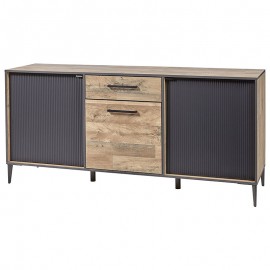 Buffet 3 portes 1 tiroir en mélaminé naturel PERUGIA 2
