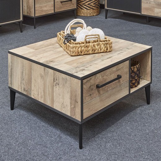 Table de salon en mélaminé naturel PERUGIA