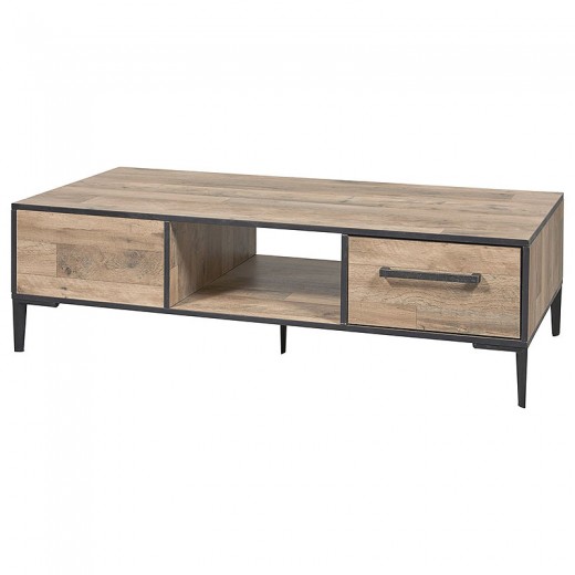 Table de salon XL en mélaminé naturel PERUGIA Table de salon XL en mélaminé naturel PERUGIA