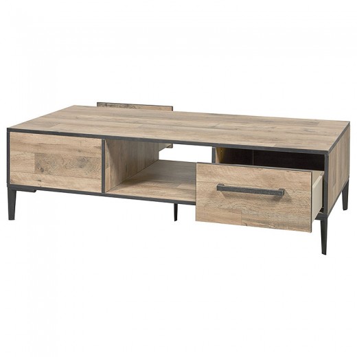 Table de salon XL en mélaminé naturel PERUGIA Table de salon XL en mélaminé naturel PERUGIA