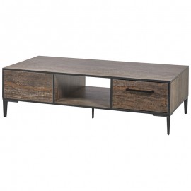 Table de salon XL en mélaminé fonçé PERUGIA 2