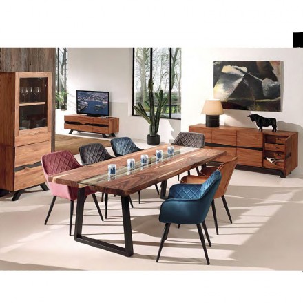 Buffet 4 portes 4 tiroirs teck Copley