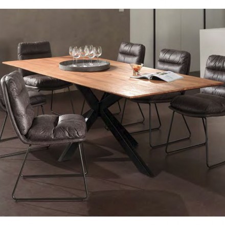 Table rectangle industrielle teck Copley