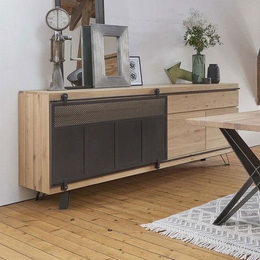 Buffet Fusion 3 portes 1 tiroir chêne massif Buffet Fusion 3 portes 1 tiroir chêne massif