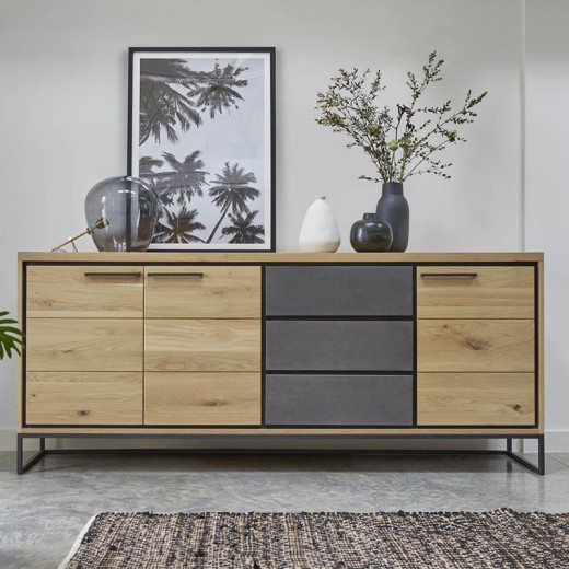 Buffet Brooks 4 portes 1 tiroir chêne massif Buffet Brooks 4 portes 1 tiroir chêne massif