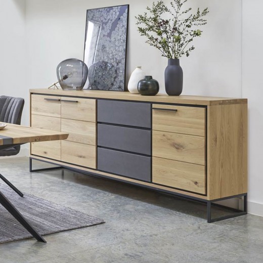 Buffet Brooks 4 portes 1 tiroir chêne massif Buffet Brooks 4 portes 1 tiroir chêne massif