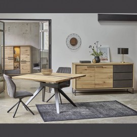 Buffet Brooks 3 portes 1 tiroir chêne massif 2