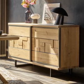 Buffet Prima 2 portes chêne massif 2