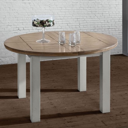 Table ronde romance teinte perle