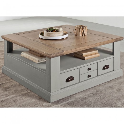 Table basse romance teinte tilleul