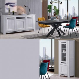 Buffet Malaga 4 portes 1 tiroir blanchi 2