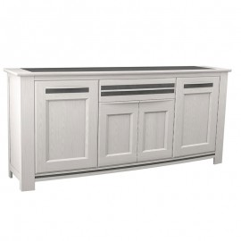 Buffet Malaga 4 portes 1 tiroir blanchi