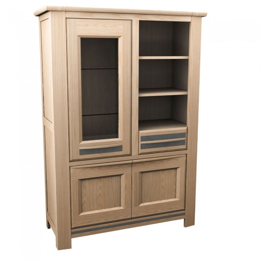 Vitrine Malaga 3 portes 1 tiroir sable