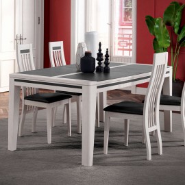 Table rectangle extensible Ines blanche