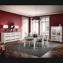 Table rectangle extensible Ines blanche 2