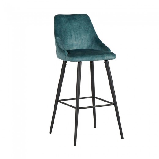 Chaise bar métal tissu pétrole Lou Chaise bar métal tissu pétrole Lou